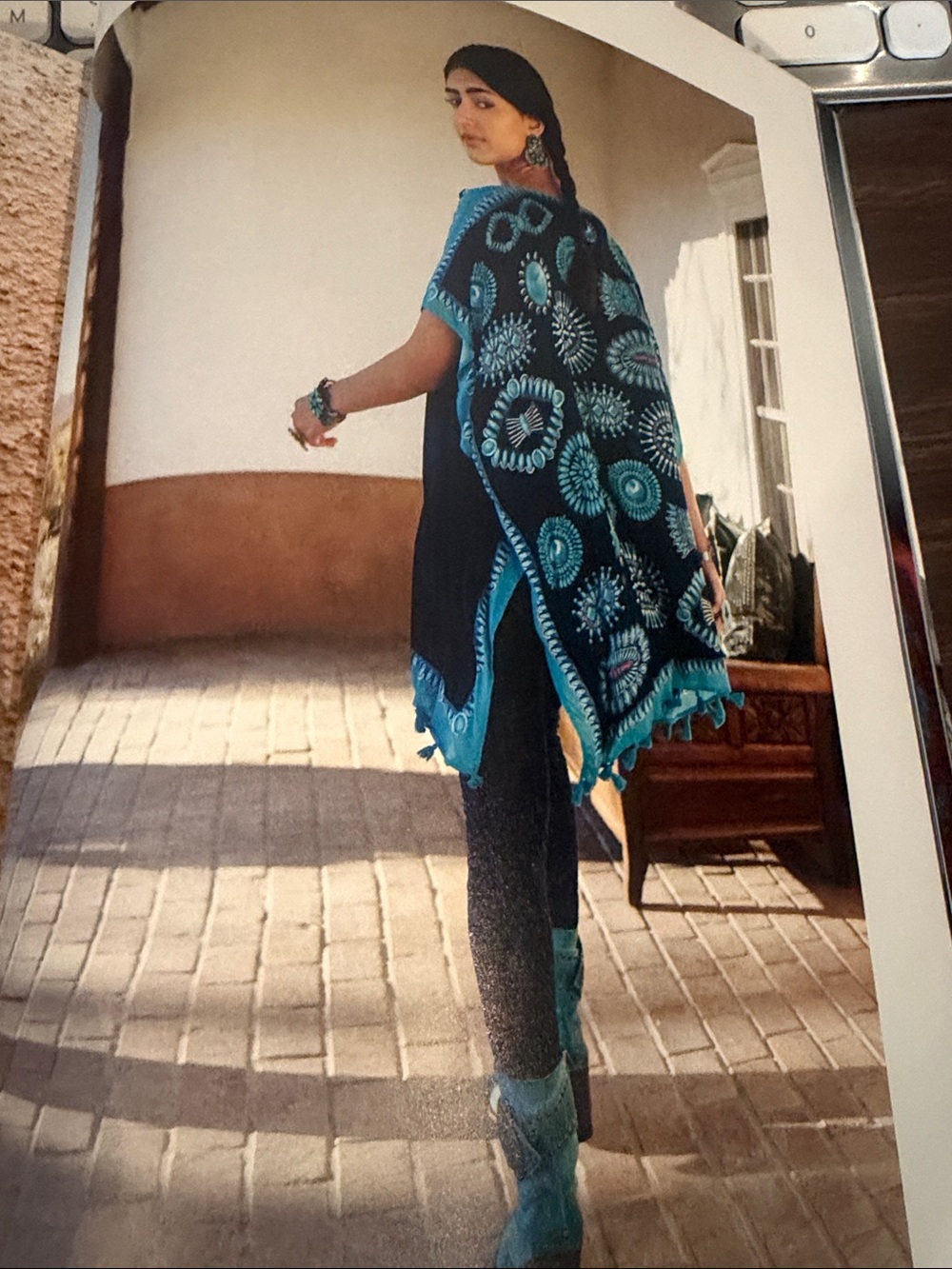 Double D Ranch Turquoise World Poncho